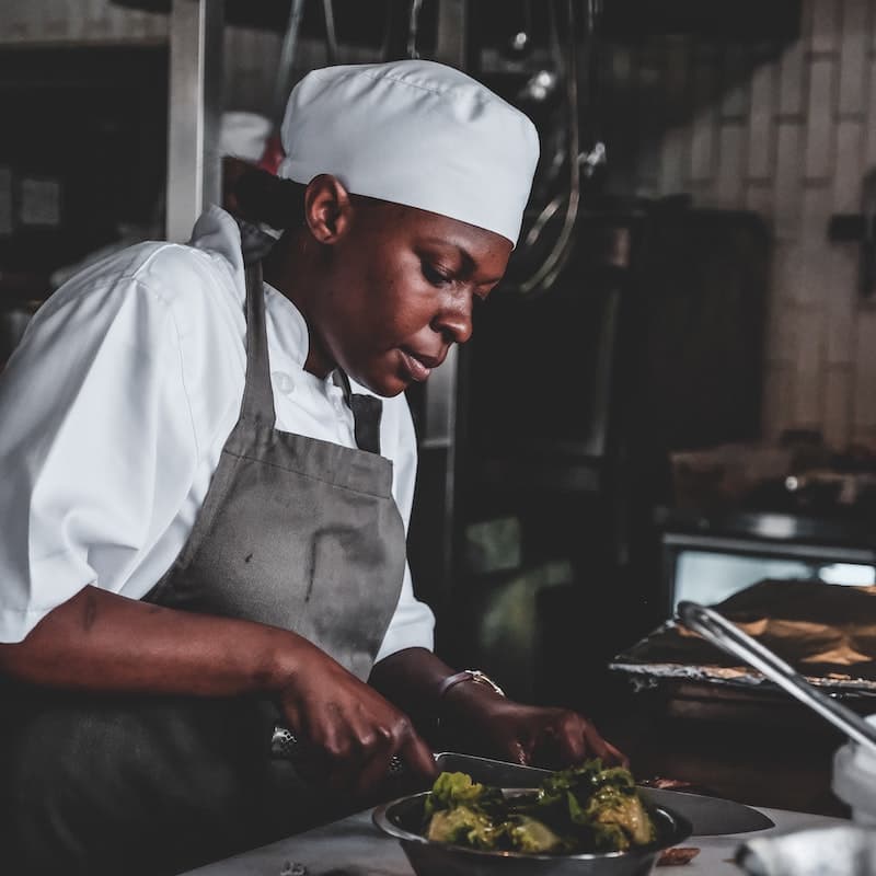 Photo of woman cooking food